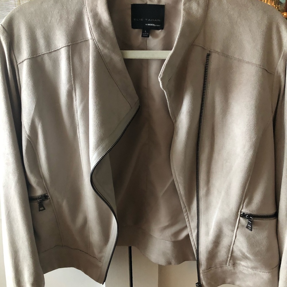 Faux suede short jacket